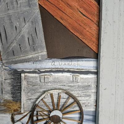 Audra Veatch 3D "Ghost Town" Mixed Media Framed Art