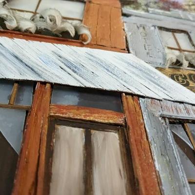 Audra Veatch 3D "Ghost Town" Mixed Media Framed Art