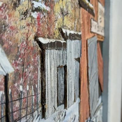 Audra Veatch 3D "Ghost Town" Mixed Media Framed Art