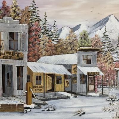 Audra Veatch 3D "Ghost Town" Mixed Media Framed Art