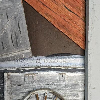 Audra Veatch 3D "Ghost Town" Mixed Media Framed Art