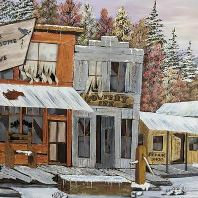 Audra Veatch 3D "Ghost Town" Mixed Media Framed Art