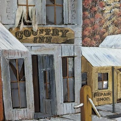 Audra Veatch 3D "Ghost Town" Mixed Media Framed Art