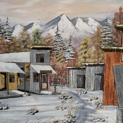 Audra Veatch 3D "Ghost Town" Mixed Media Framed Art