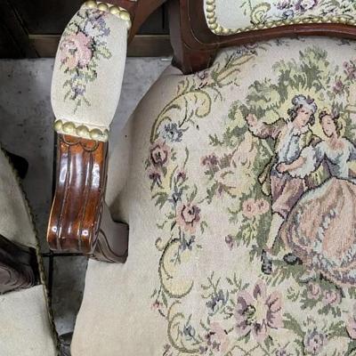 Courting Couple Antique Parlor Chairs