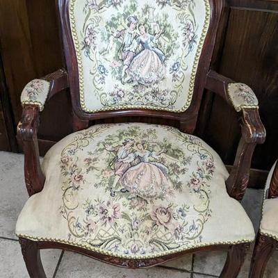 Courting Couple Antique Parlor Chairs
