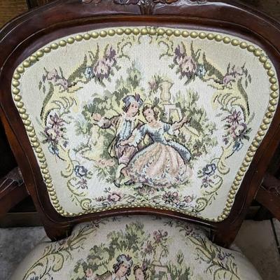 Courting Couple Antique Parlor Chairs