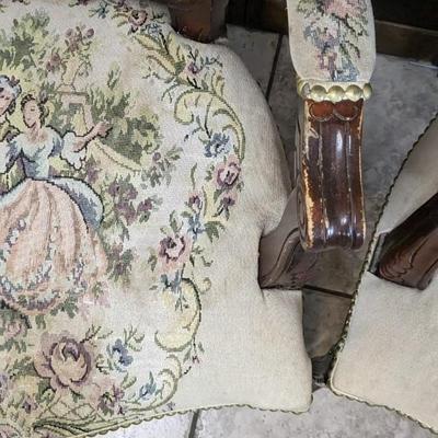 Courting Couple Antique Parlor Chairs