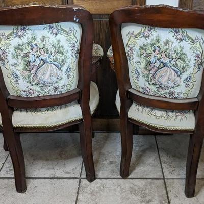 Courting Couple Antique Parlor Chairs