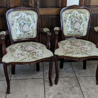 Courting Couple Antique Parlor Chairs