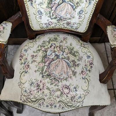 Courting Couple Antique Parlor Chairs