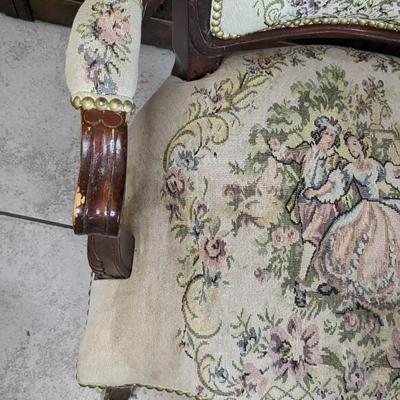Courting Couple Antique Parlor Chairs