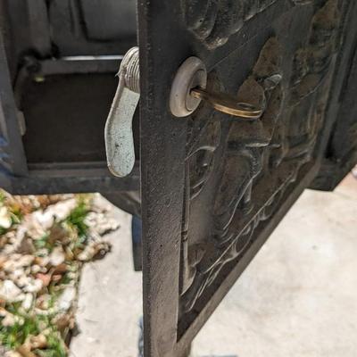 Vintage Cast Metal Victorian Style Freestanding Mailbox