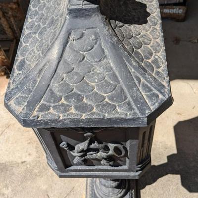 Vintage Cast Metal Victorian Style Freestanding Mailbox