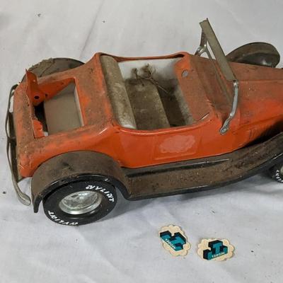 Nylint Dragsters and Cast Iron Wrecker and Hauler