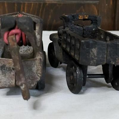 Nylint Dragsters and Cast Iron Wrecker and Hauler
