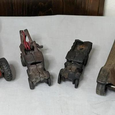 Nylint Dragsters and Cast Iron Wrecker and Hauler