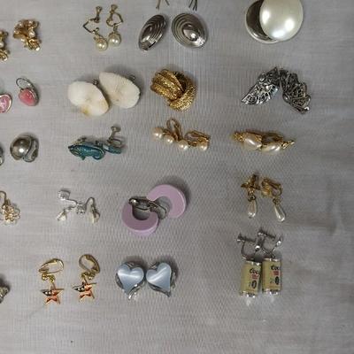 Vintage Clip On Earring Assortment