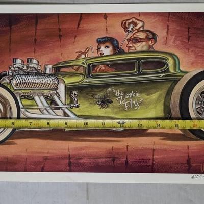 Keith Wessner "Rodders Toolbox" and "The Zombie Fly" Prints