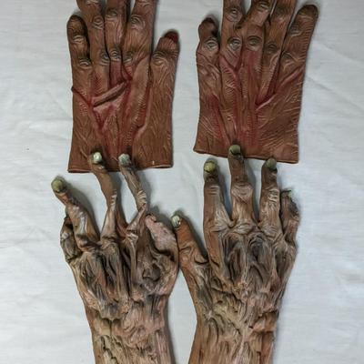 Vintage Full Face Rubber Masks and Hands