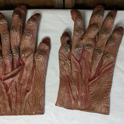 Vintage Full Face Rubber Masks and Hands