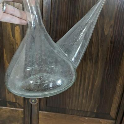 Pyrex 5340 Filtering Flask w/ Glass Wine Decanters