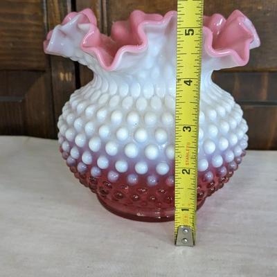 Hobnail and Swung Vase Art Glass