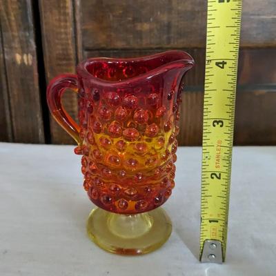Hobnail and Swung Vase Art Glass