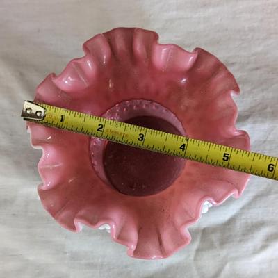 Hobnail and Swung Vase Art Glass