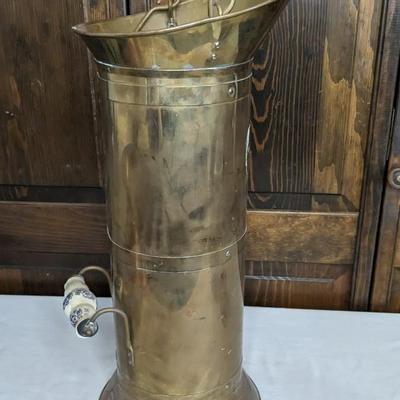 Union Pacific Brass and Copper Spittoon and Antique Coal Scuttle's