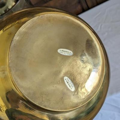 Union Pacific Brass and Copper Spittoon and Antique Coal Scuttle's