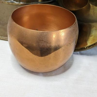 Union Pacific Brass and Copper Spittoon and Antique Coal Scuttle's
