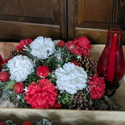 Vintage Christmas Floral Arrangements