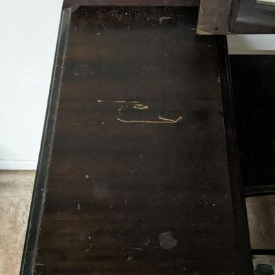 Antique Vanity with Stool and Mirror
