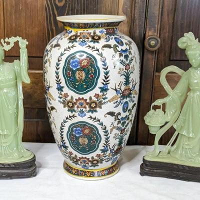 Faux Jade Statuettes and Vase
