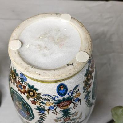Faux Jade Statuettes and Vase