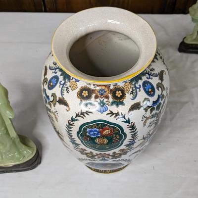 Faux Jade Statuettes and Vase