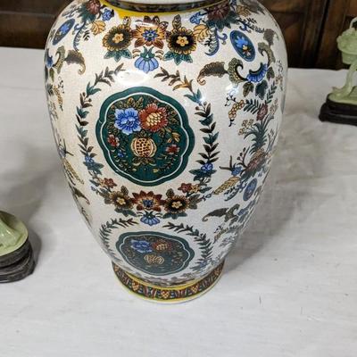 Faux Jade Statuettes and Vase