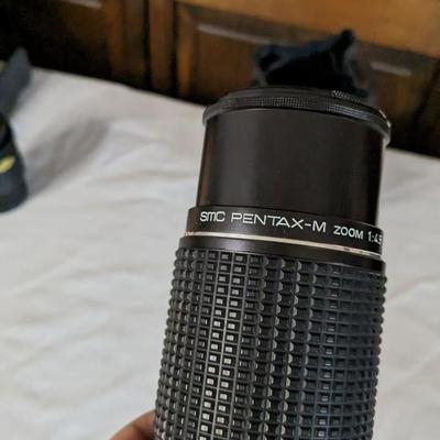 Pentax-M 80-200mm, Teleconverter, and Vivitar 135mm Camera Lenses
