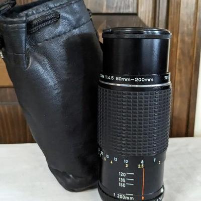 Pentax-M 80-200mm, Teleconverter, and Vivitar 135mm Camera Lenses
