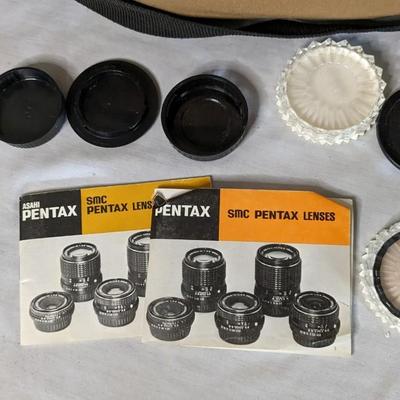 Pentax-M 80-200mm, Teleconverter, and Vivitar 135mm Camera Lenses