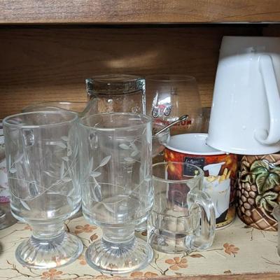 Contents of Upper South Kitchen Cabinets