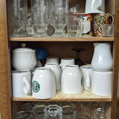 Contents of Upper South Kitchen Cabinets