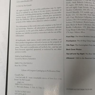 Pat Ganahl Signed Rod and Car Books