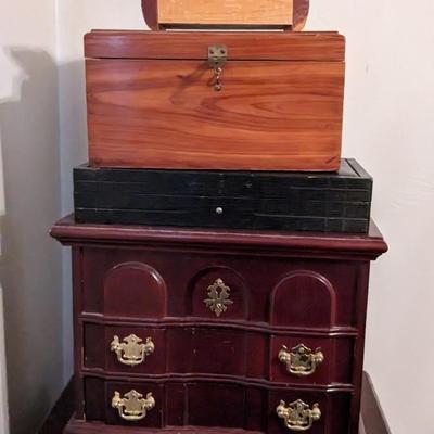 Standing Jewelry Box and Small Jewelry Boxes
