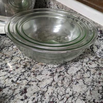 Vintage Sunbeam Stand Mixer and Mixing Bowls