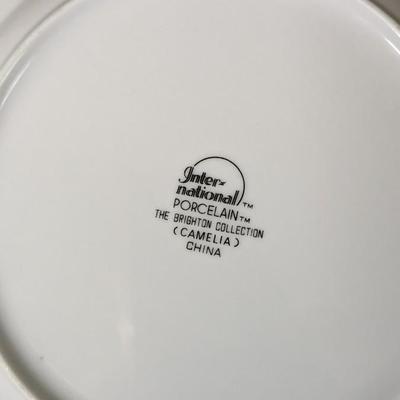 International Porcelain Brighton Collection Camelia Pattern Dishes