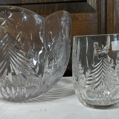 Mikasa Christmas Set with Red Goblets