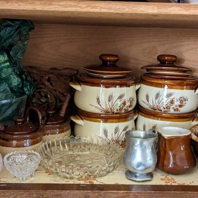 Contents of Upper North Kitchen Cabinets