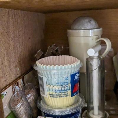 Contents of Upper North Kitchen Cabinets